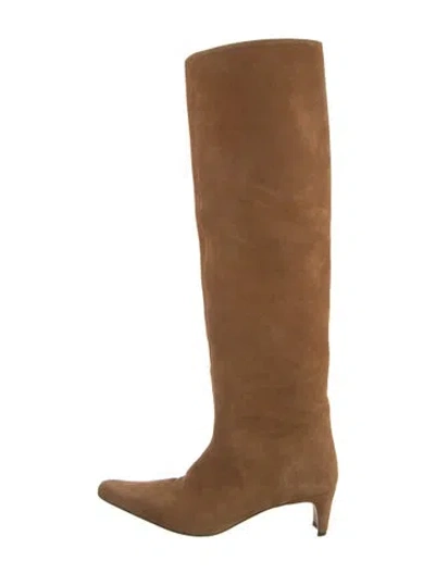 Pre-owned Staud Suede Boots In Brown