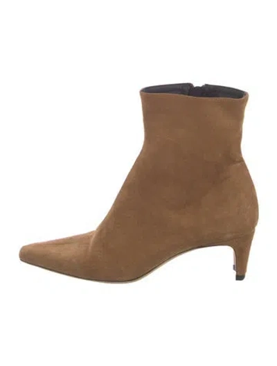 Pre-owned Staud Suede Boots In Brown