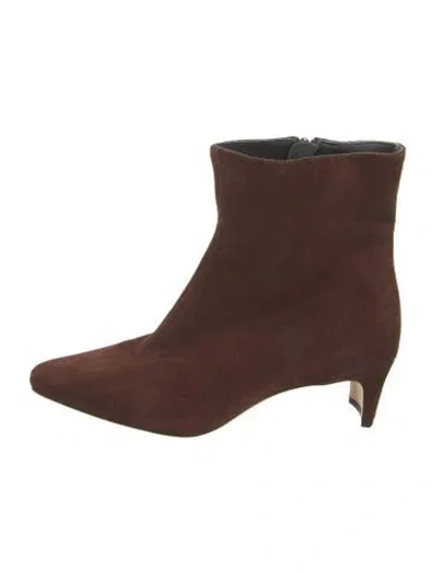 Pre-owned Staud Suede Boots In Brown