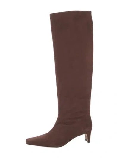 Pre-owned Staud Suede Boots In Brown