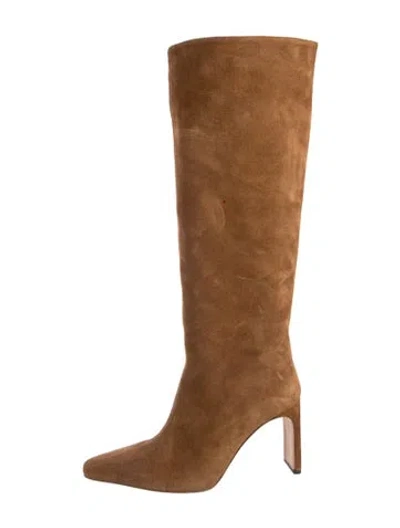 Pre-owned Staud Suede Boots In Brown
