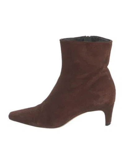 Pre-owned Staud Suede Boots In Brown