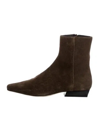 Pre-owned Staud Suede Boots In Brown