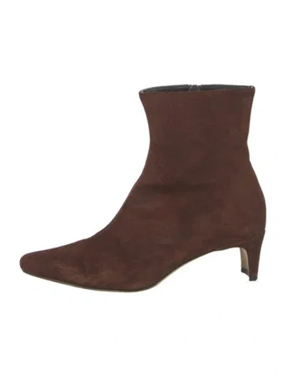 Pre-owned Staud Suede Boots In Brown