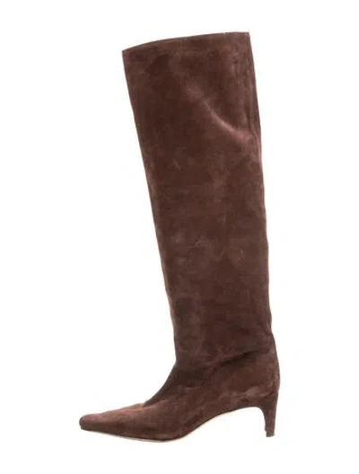 Pre-owned Staud Suede Boots In Brown
