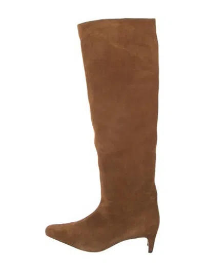 Pre-owned Staud Suede Boots In Brown