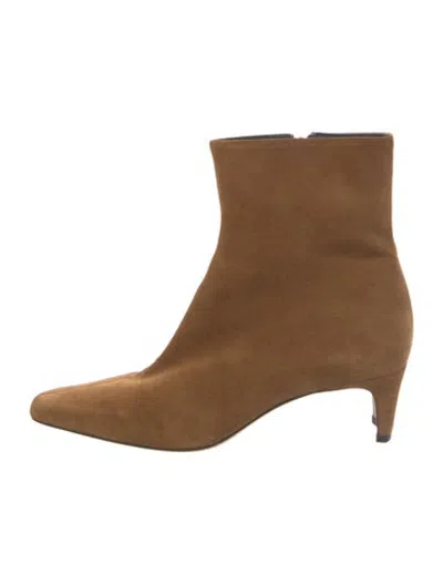 Pre-owned Staud Suede Boots In Brown