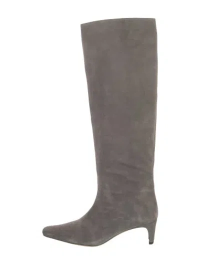 Pre-owned Staud Suede Boots In Gray