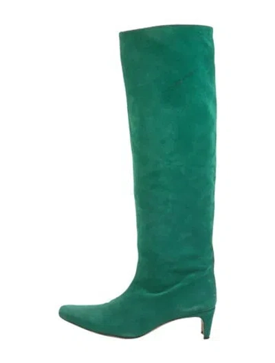 Pre-owned Staud Suede Boots In Green