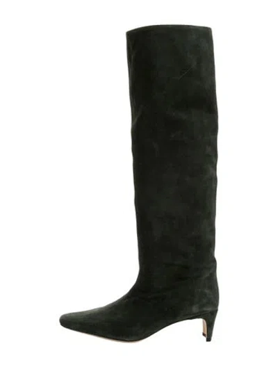 Pre-owned Staud Suede Boots In Green