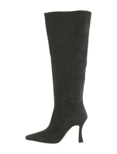Pre-owned Staud Suede Boots In Green