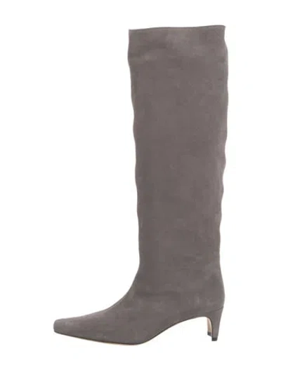 Pre-owned Staud Suede Boots In Grey