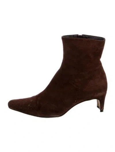 Pre-owned Staud Suede Boots In Multi