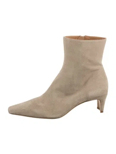 Pre-owned Staud Suede Boots In Neutral