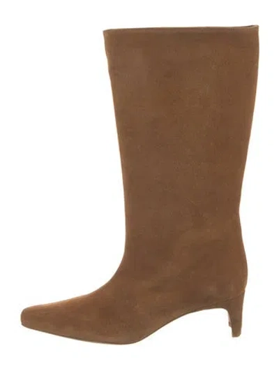 Pre-owned Staud Suede Boots W/ Tags In Brown
