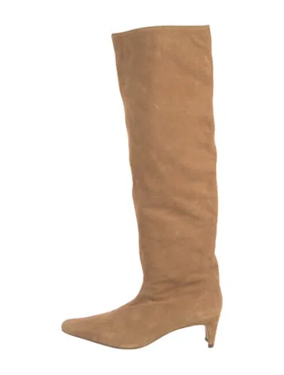 Pre-owned Staud Suede Boots In Yellow