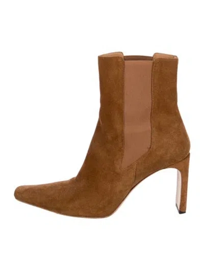 Pre-owned Staud Suede Chelsea Boots In Brown