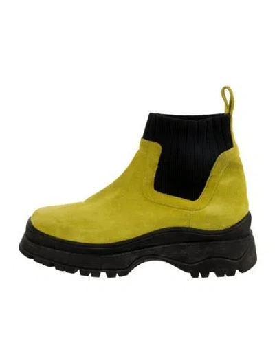 Pre-owned Staud Suede Chelsea Boots In Multi