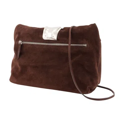 Staud Suede Clutch In Brown
