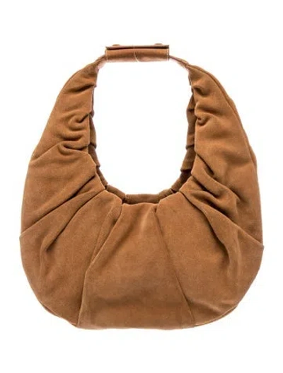 Pre-owned Staud Suede Hobo In Brown