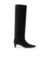 Staud Women's Western Wally Suede Tall Boots In Black