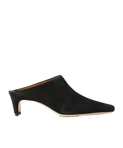 Staud Suede Mules In Black