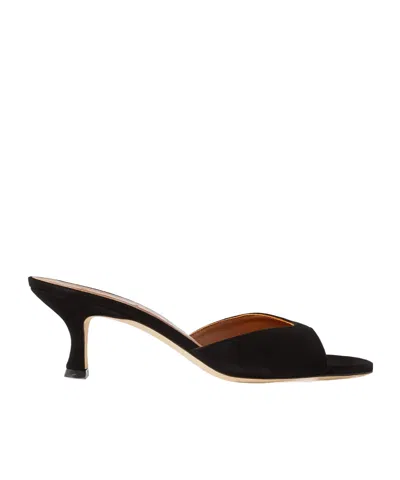 Staud Suede Mules In Black