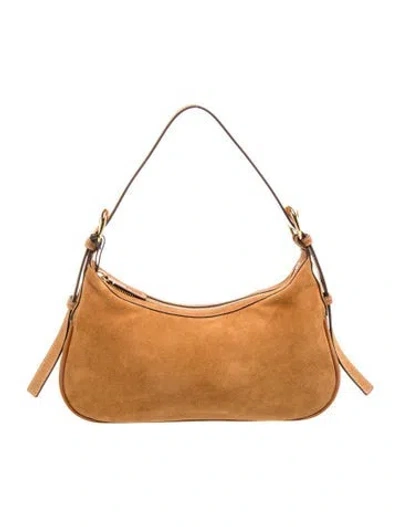Pre-owned Staud Suede Pine Shoulder Bag W/ Tags In Brown
