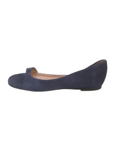 Pre-owned Staud Suede Sandals In Blue