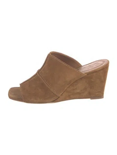Pre-owned Staud Suede Sandals In Brown