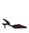 Staud 55mm Sebastian Slingback-strap Pumps In Brown