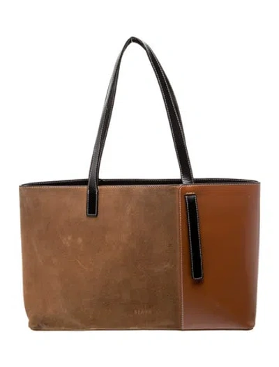 Pre-owned Staud Suede Shoko In Brown