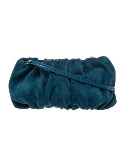 Pre-owned Staud Suede Shoulder Bag In Blue