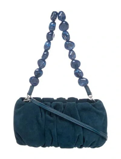 Pre-owned Staud Suede Shoulder Bag In Blue