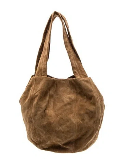 Pre-owned Staud Suede Shoulder Bag In Brown