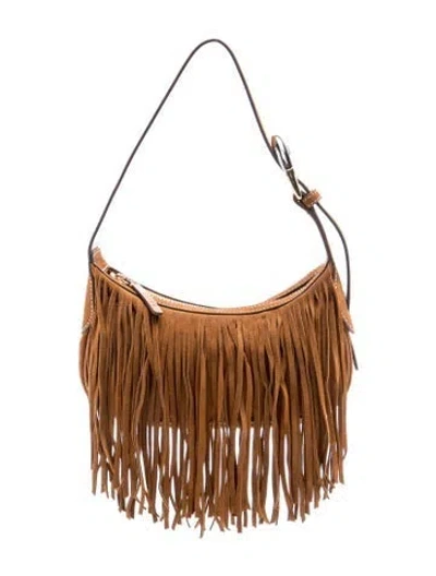 Pre-owned Staud Suede Shoulder Bag In Brown