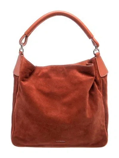 Pre-owned Staud Suede Shoulder Bag In Brown