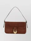 Staud Suede Shoulder Bag Gold-tone Hardware In Brown