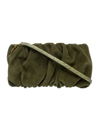 Pre-owned Staud Suede Shoulder Bag In Green