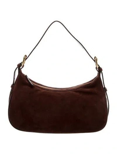 Pre-owned Staud Suede Shoulder Bag W/ Tags In Brown