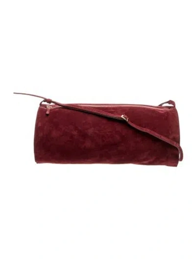 Pre-owned Staud Suede Taru Bag In Burgundy
