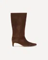 Staud Suede Wally Boots In Brown