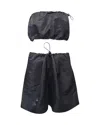 Staud Summer Set In Black Recycled Nylon In Black