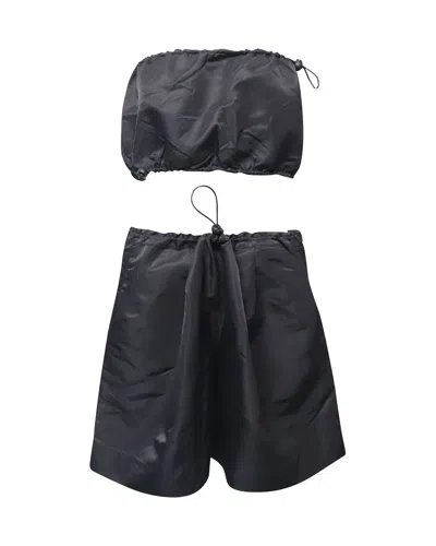 Staud Summer Set In Black Recycled Nylon