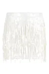 Staud Supernova Fringe Skirt In White