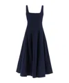 Staud Wells Corset Poplin Mini Dress In Black