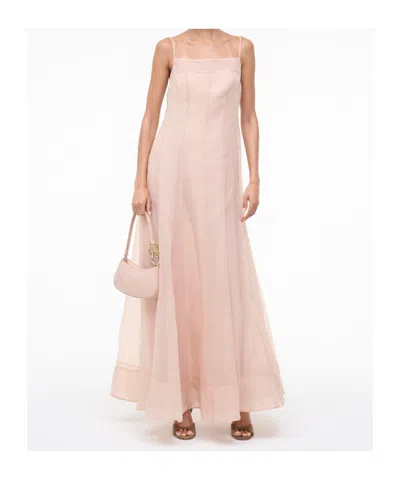 Staud Suspender Dress In Pink