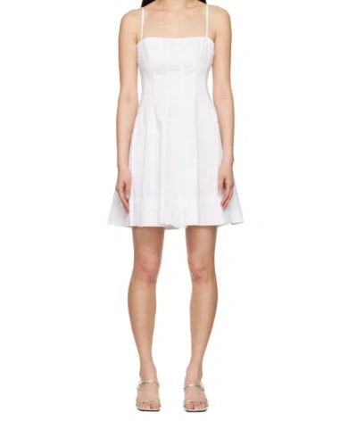 Staud Suspender Dress In White