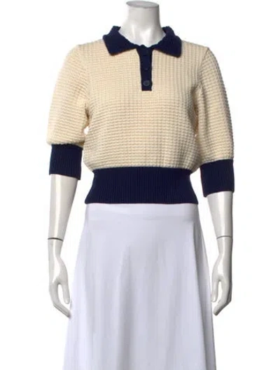 Pre-owned Staud Sweater In Blue/neutrals