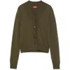 Staud Baxter Button-up Cardigan In Green